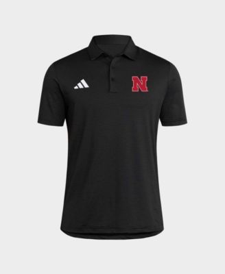 adidas - Men's Black Nebraska Huskers Ultimate 365 Stripe Polo Black