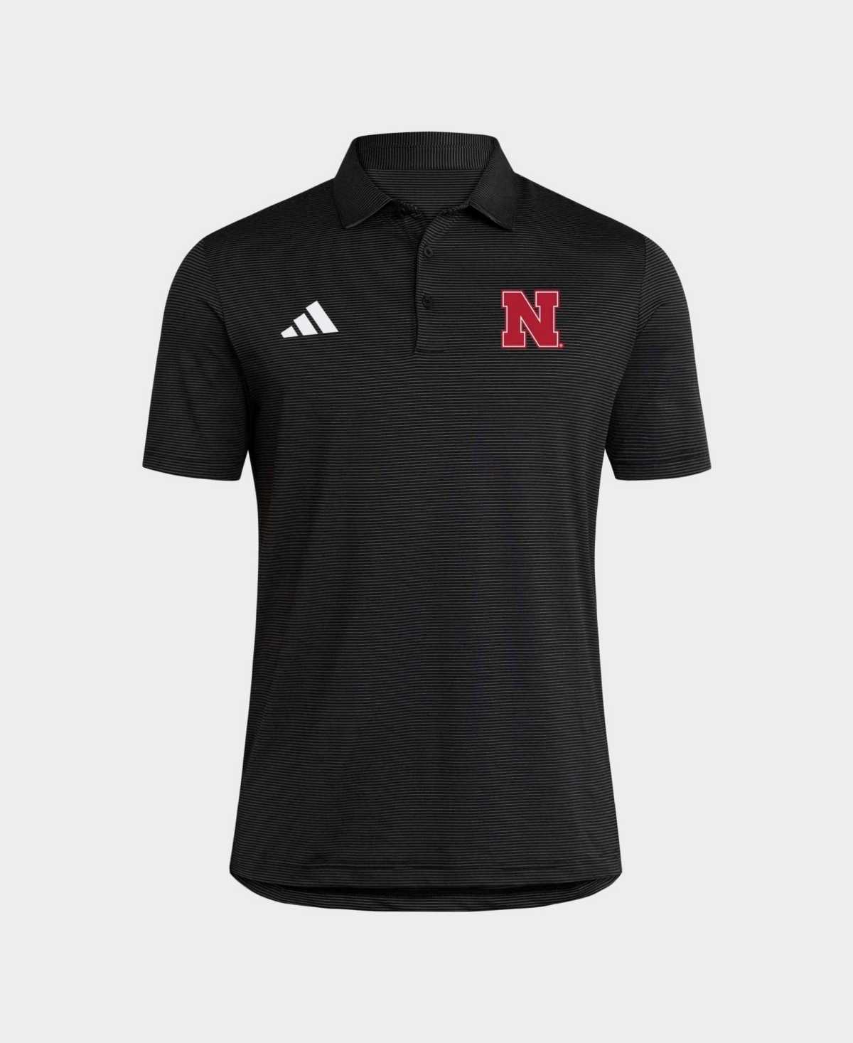 adidas Men's Black Nebraska Huskers Ultimate 365 Stripe Polo