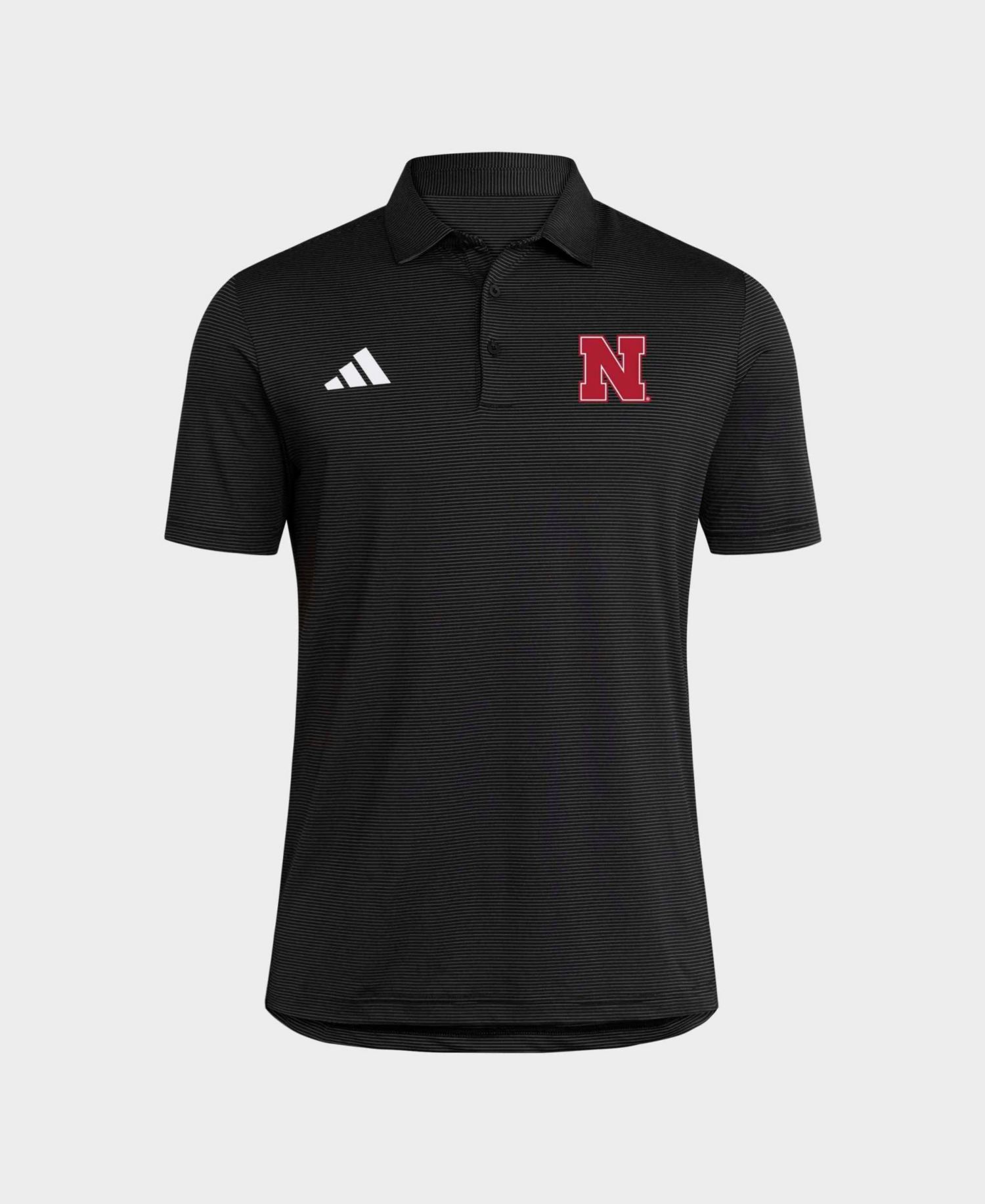 Men's Black Nebraska Huskers Ultimate 365 Stripe Polo