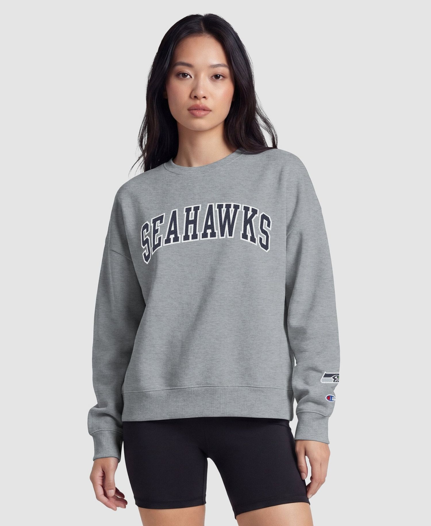 Seattle Seahawks Women's Contrast Lined Sweatshirt - Heather Gray