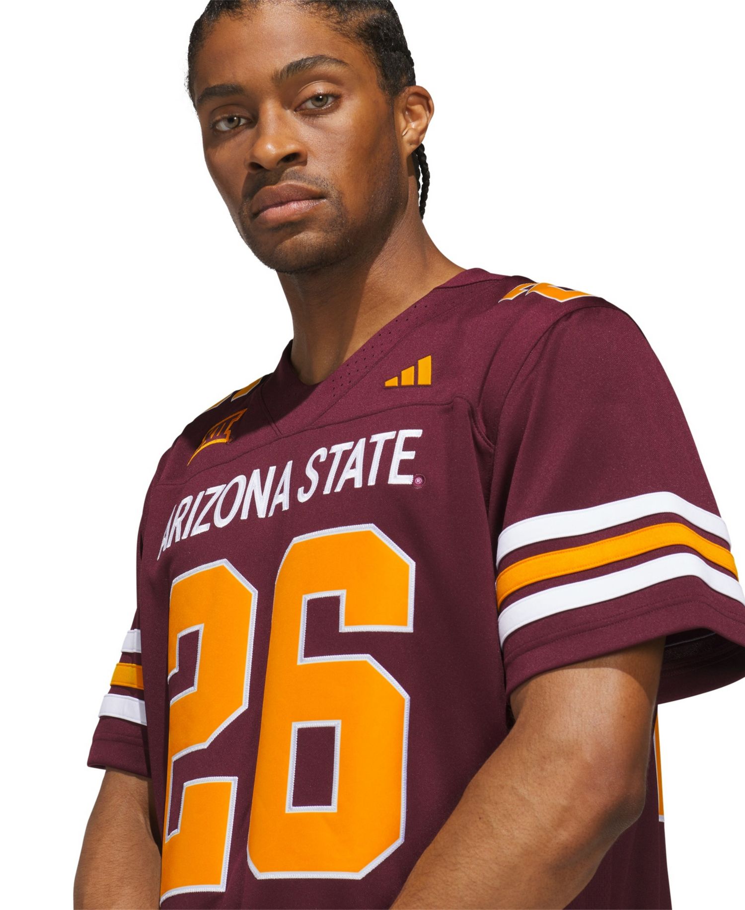 Men's #26 Maroon Arizona State Sun Devils Roses & Devils Premier Strategy Jersey