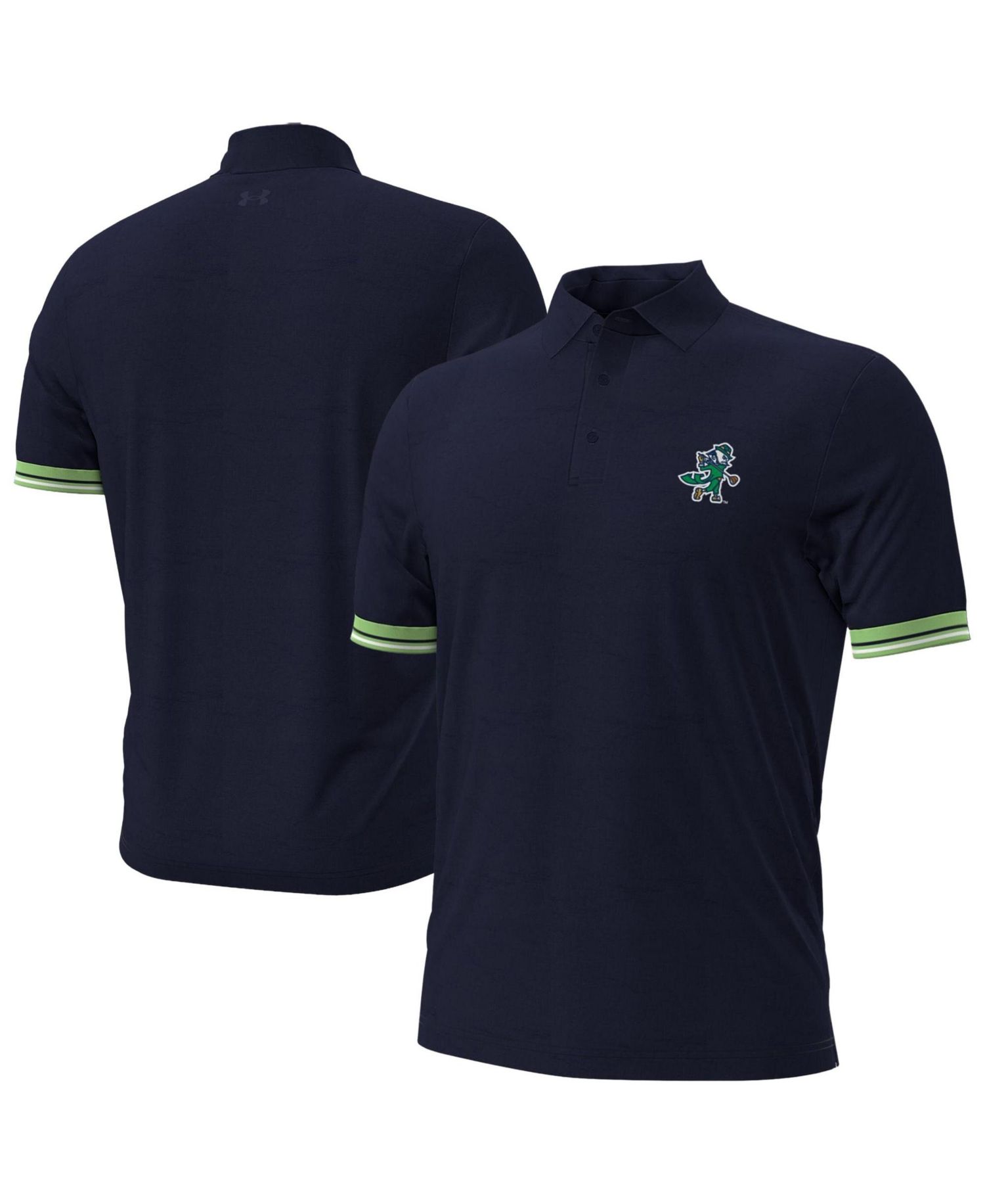 Men's Navy Notre Dame Fighting Irish Aura Cuff Polo