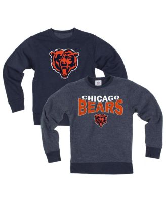 Big Boys and Girls  Navy Chicago Bears Reversible Fleece Sweatshirt