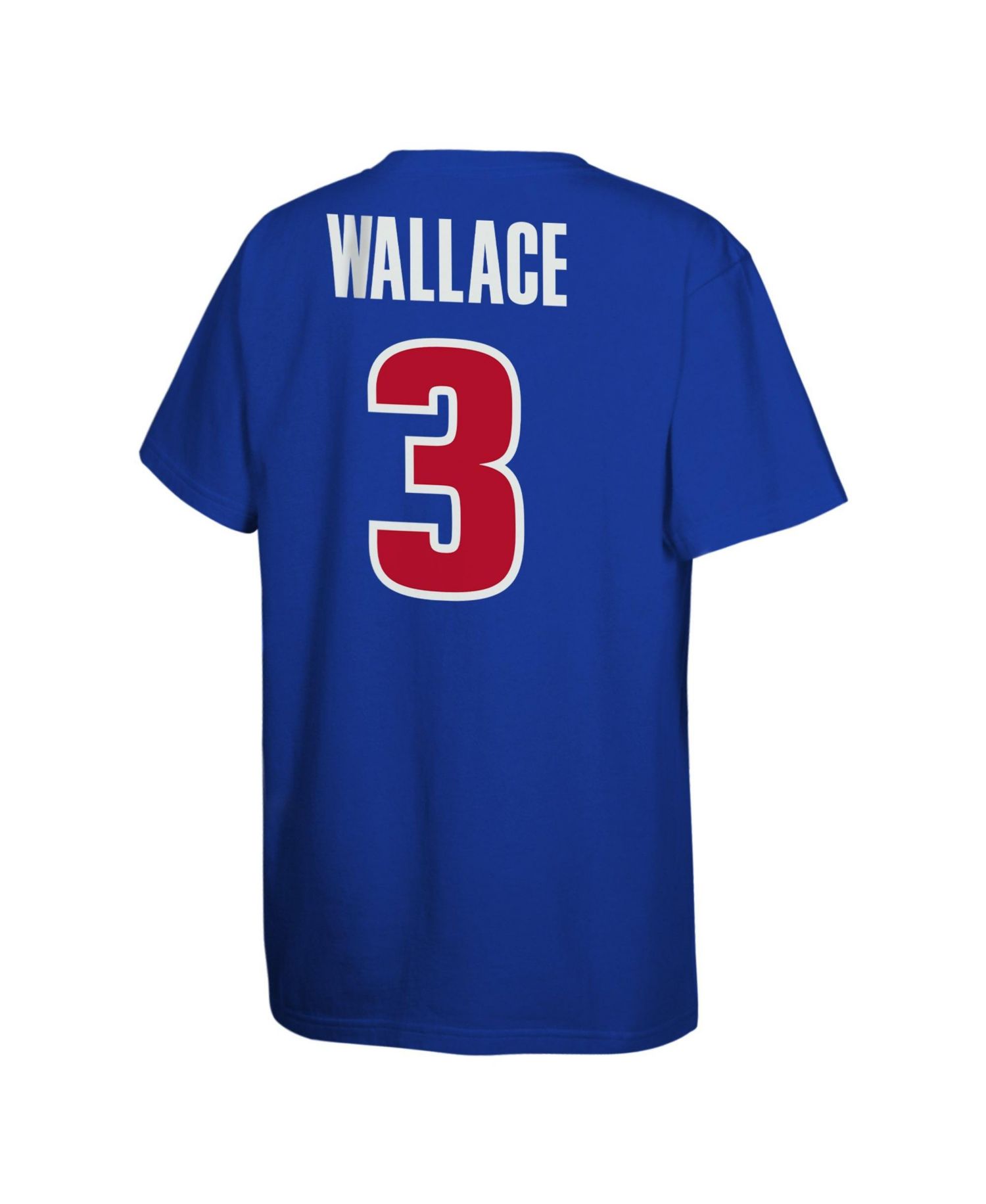Big Boys and Girls Ben Wallace Blue Detroit Pistons Hardwood Classics Name & Number T-Shirt