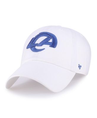 Men's White Los Angeles Rams Clean Up Adjustable Hat