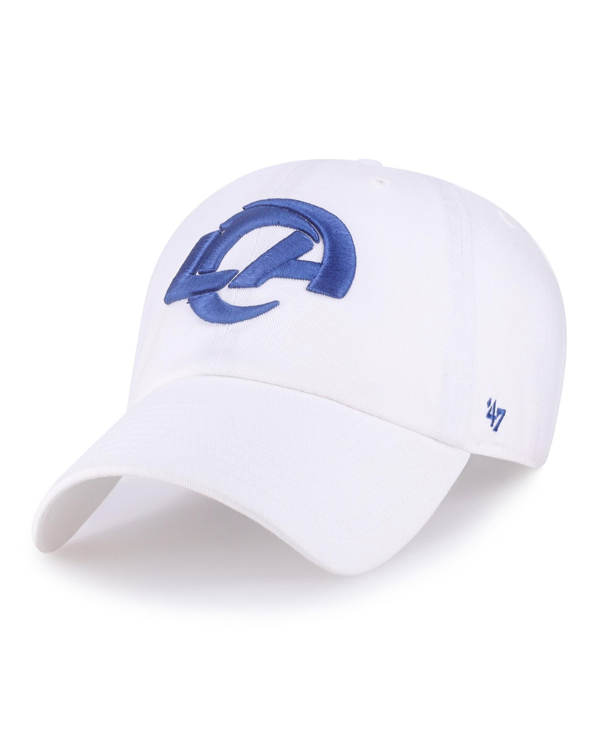 '47 Brand Men's White Los Angeles Rams Clean Up Adjustable Hat