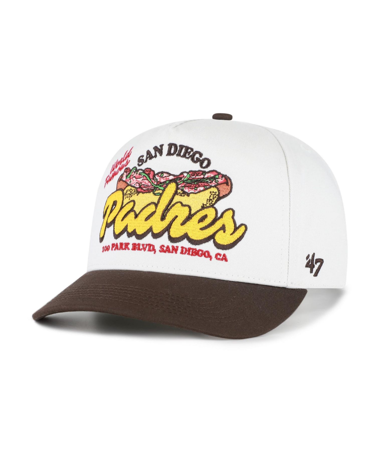 Men's '47 White/Brown San Diego Padres Glizzy Collection Hitch Adjustable Hat