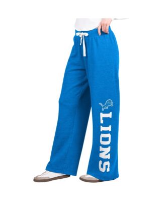 Women's Royal Detroit Lions Field Wide Leg Sweatpants