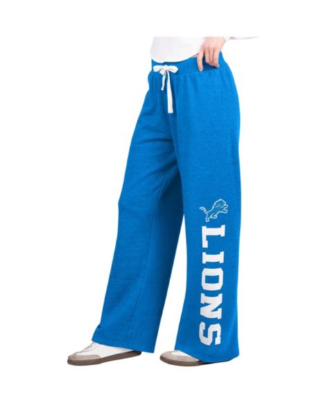 Женские брюки Starter Royal Detroit Lions Field Wide Leg Sweatpants
