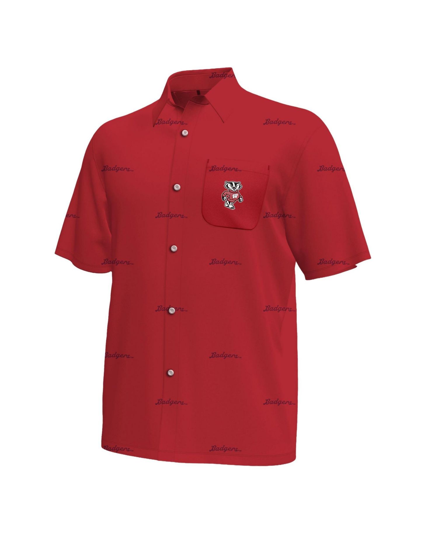 Men's Red Wisconsin Badgers Gameday Armourfuse Button-Up Shirt