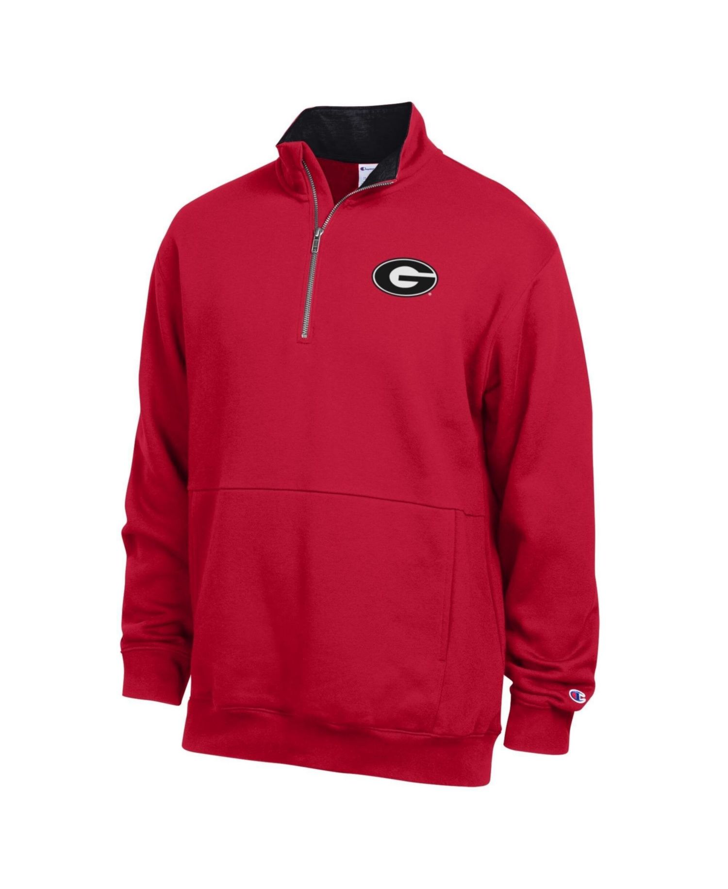 Men's Scarlet Georgia Bulldogs Fleece Quarter-Zip Pullover