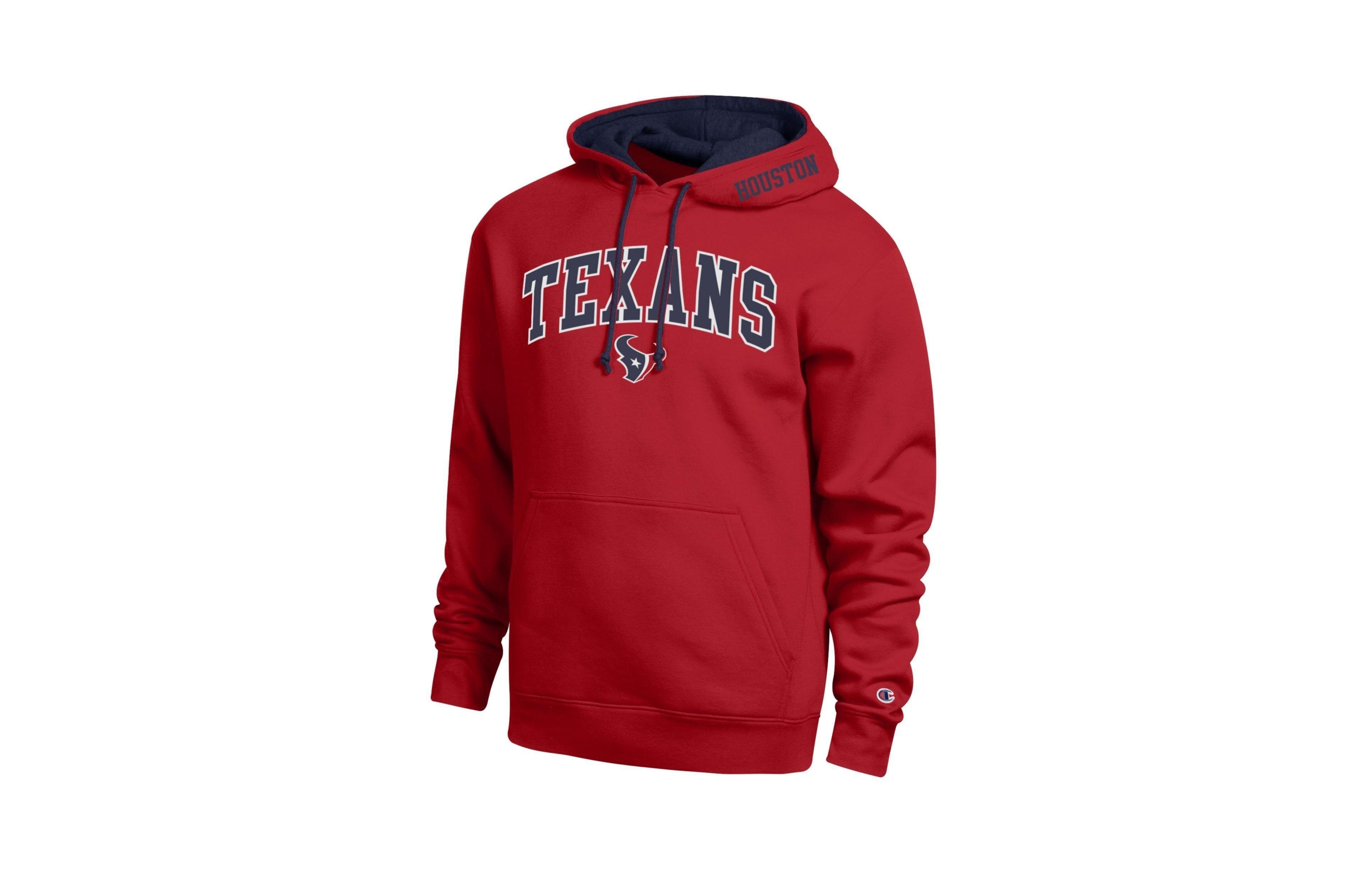 Champion Men's Red/Navy Houston Texans Contrast Hoodie