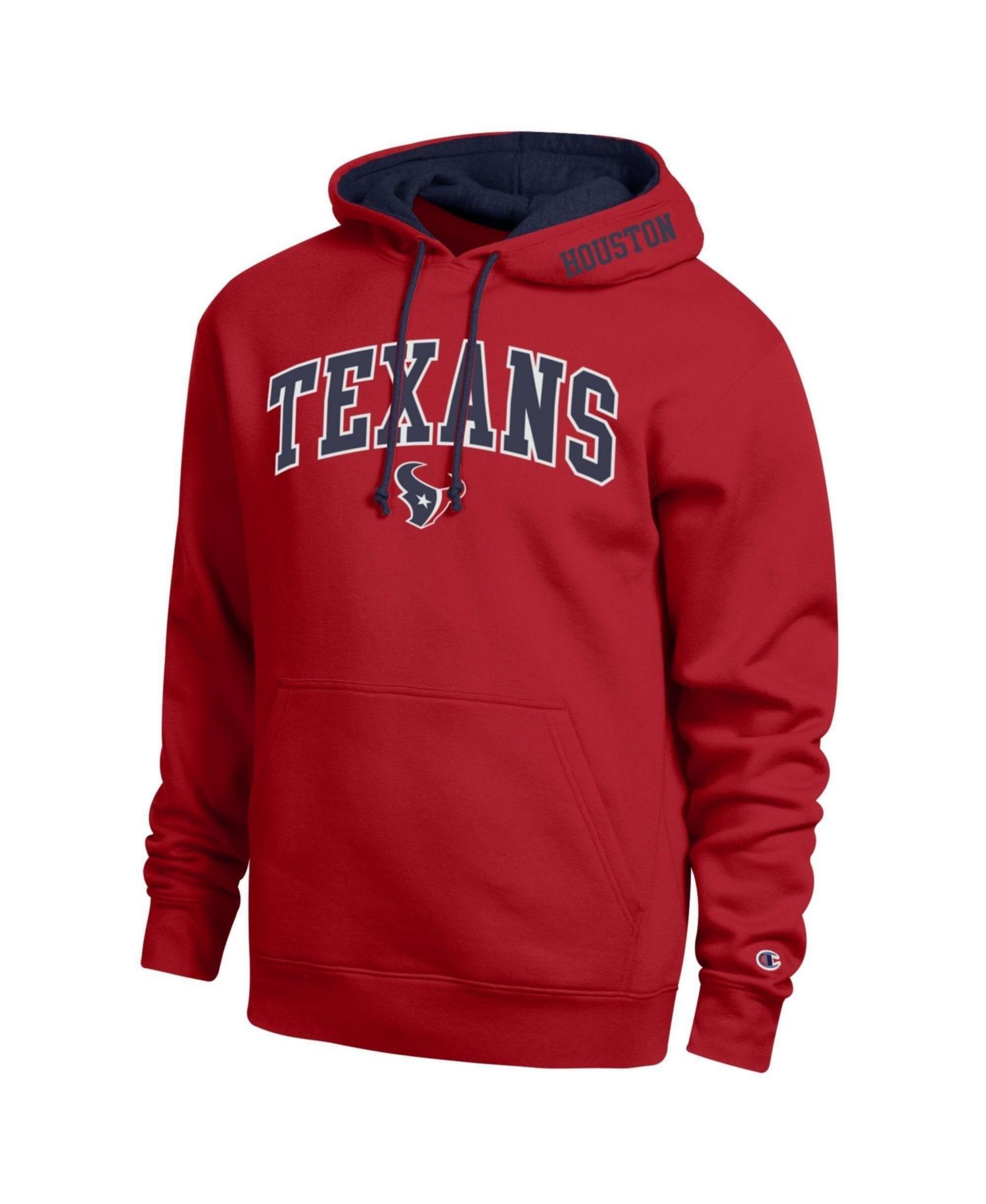 Men's Red/Navy Houston Texans Contrast Hoodie