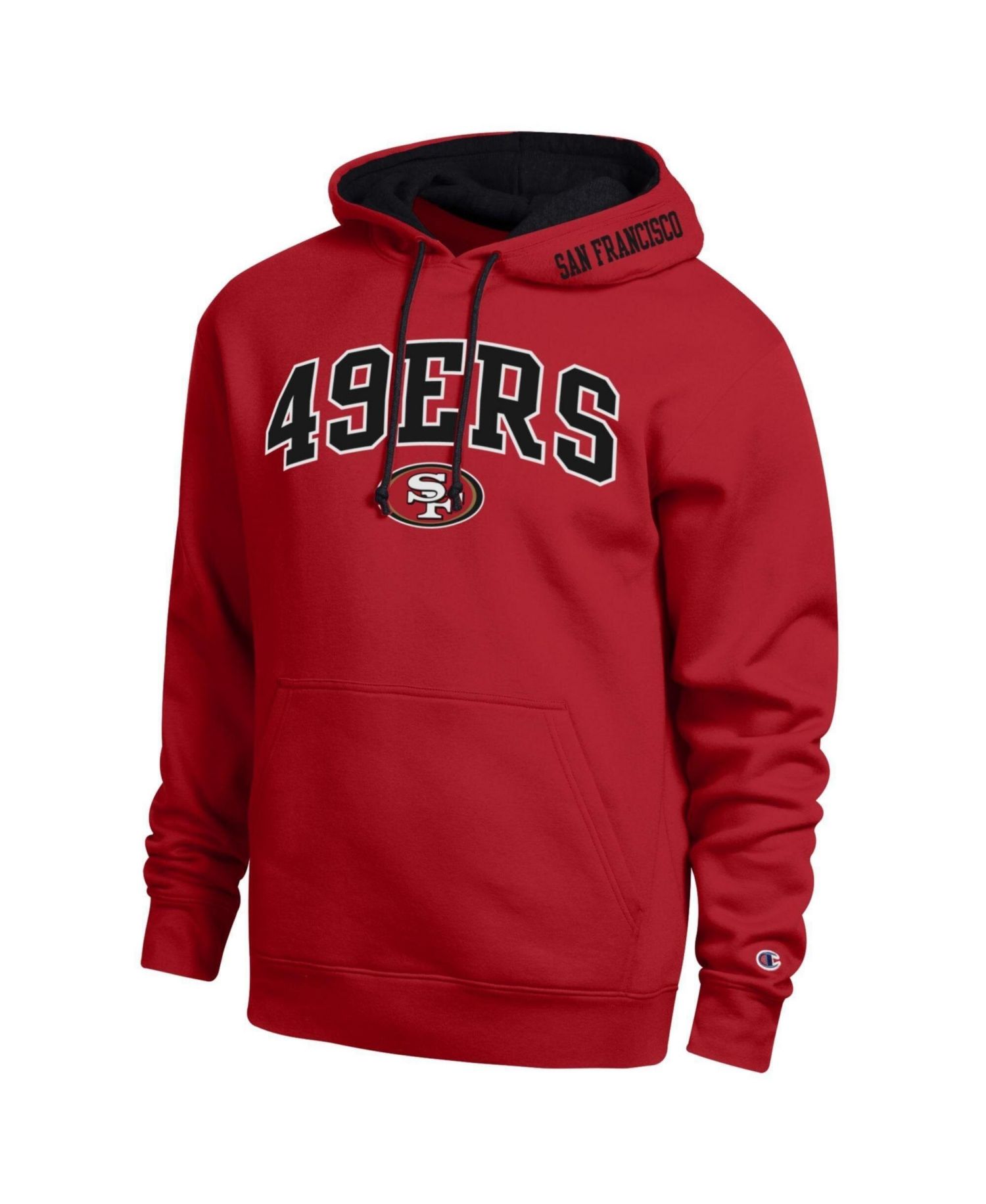 Men's Scarlet/Black San Francisco 49ers Contrast Hoodie