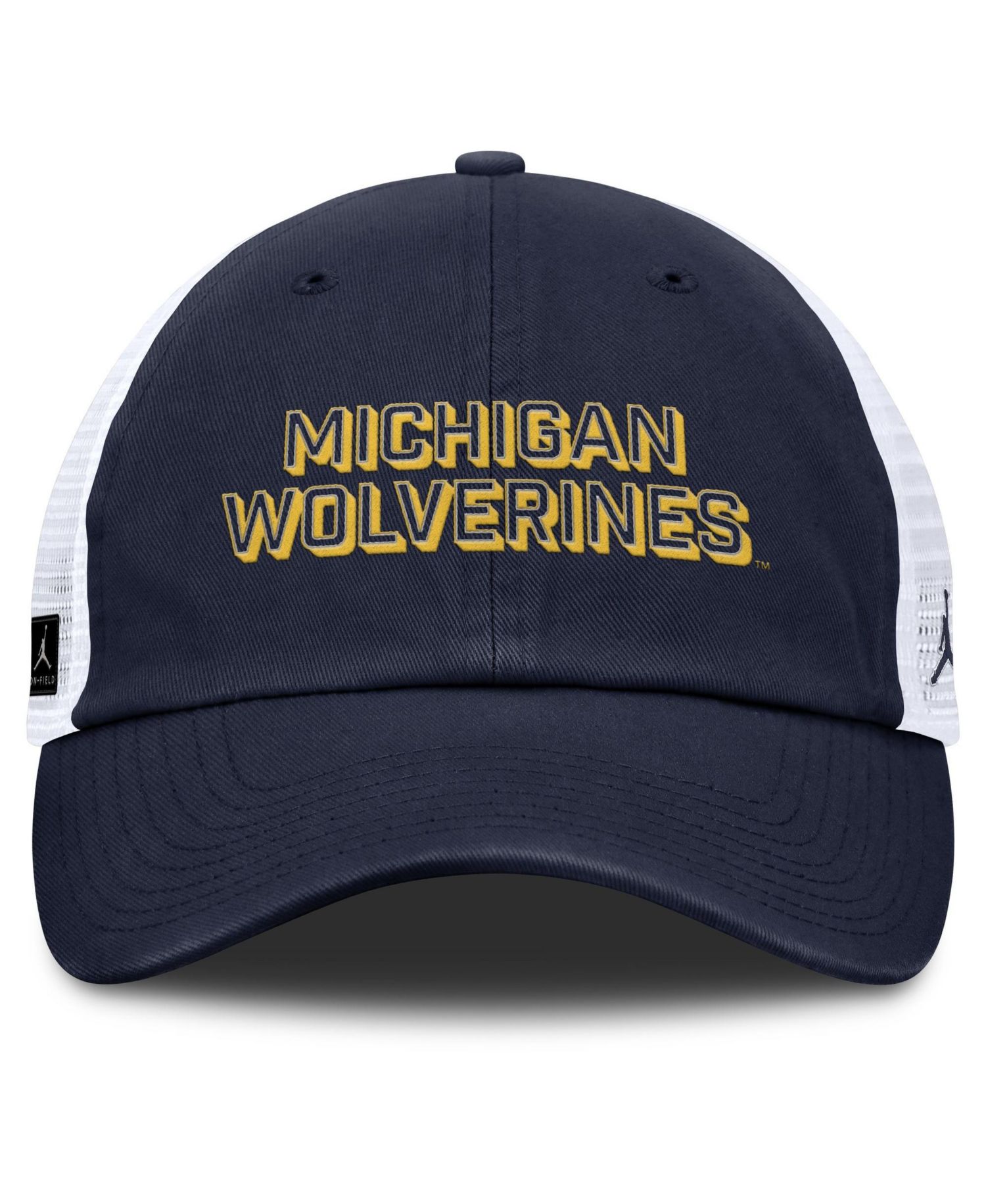 Men's Navy Michigan Wolverines 2025 Gameday On-Field Club Adjustable Trucker Hat