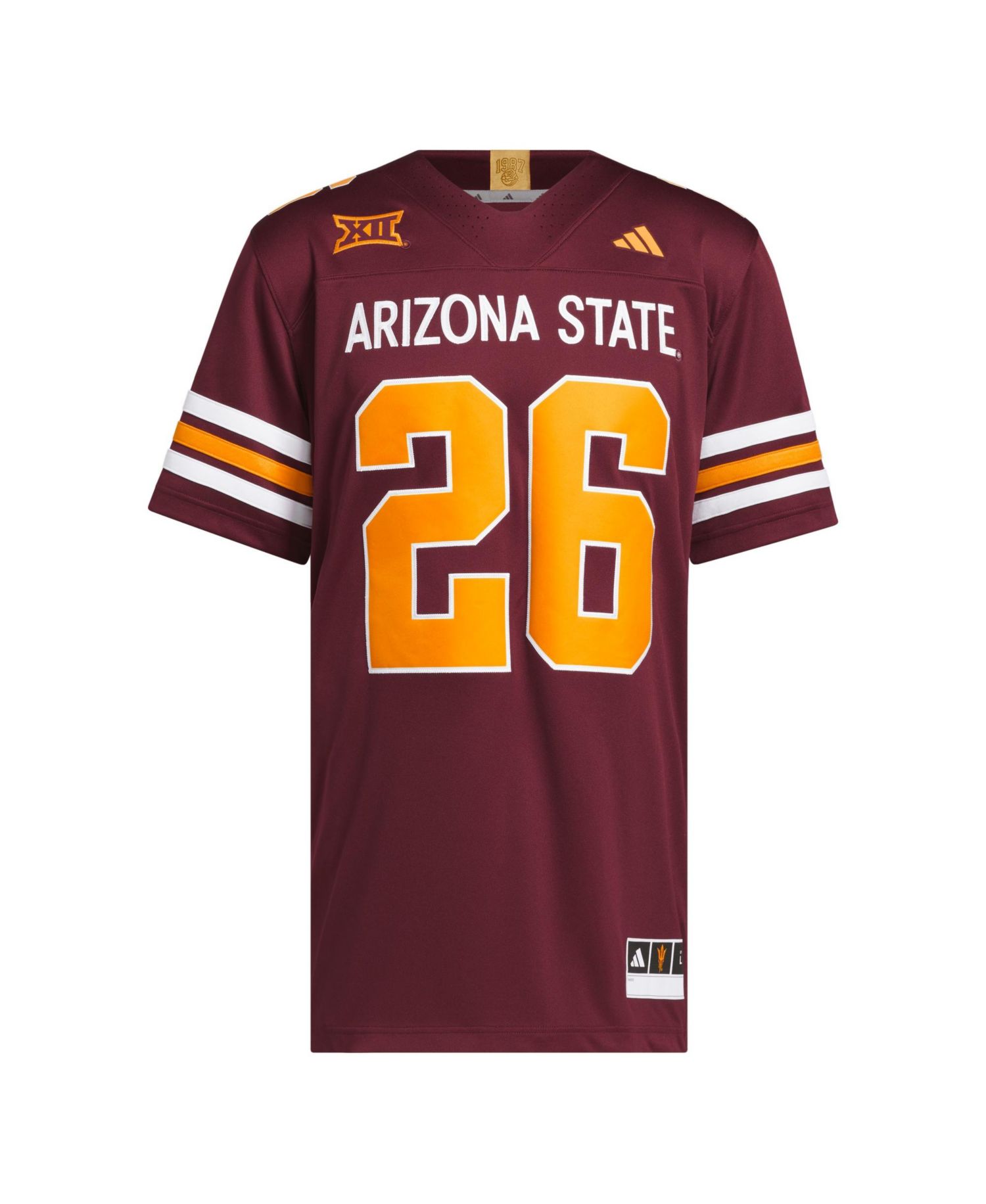 Men's #26 Maroon Arizona State Sun Devils Roses & Devils Premier Strategy Jersey