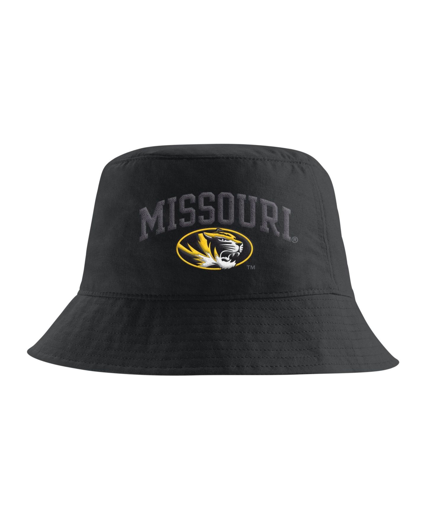 Мужская панама Nike Black Missouri Tigers Apex Striped Bucket Hat — фото 1