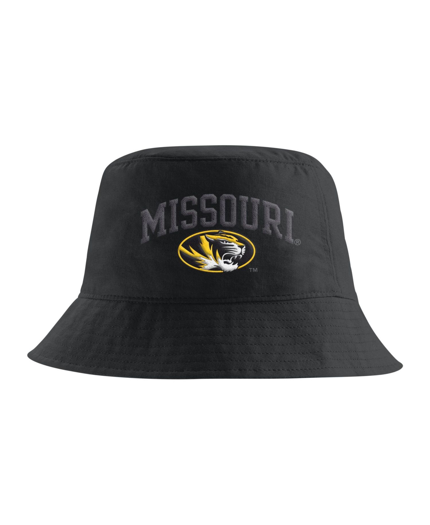 Men's Black Missouri Tigers Apex Striped Bucket Hat