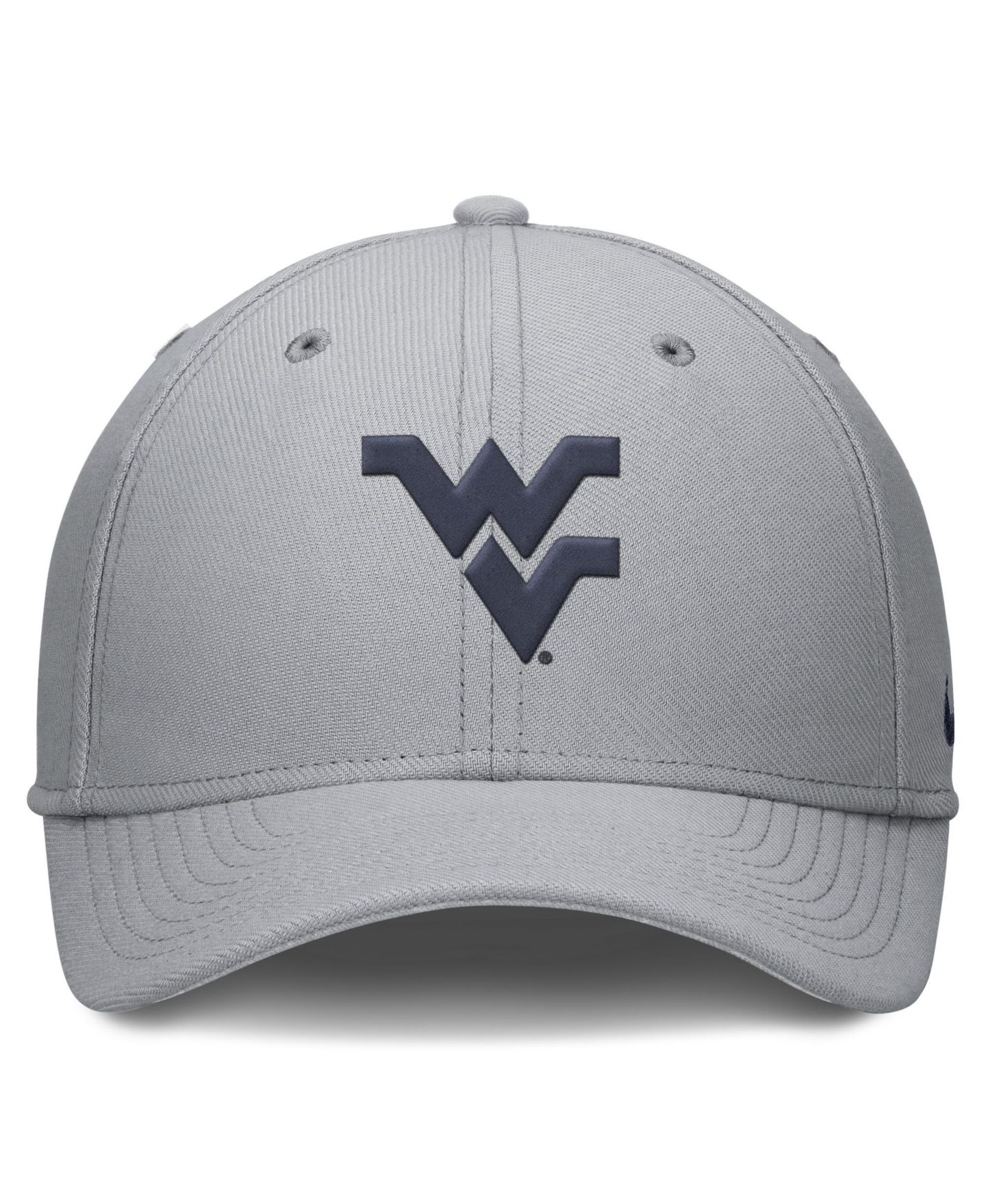 Мужской головной убор Nike Gray West Virginia Mountaineers Rise SwooshFlex Dri-FIT Hat — фото 2