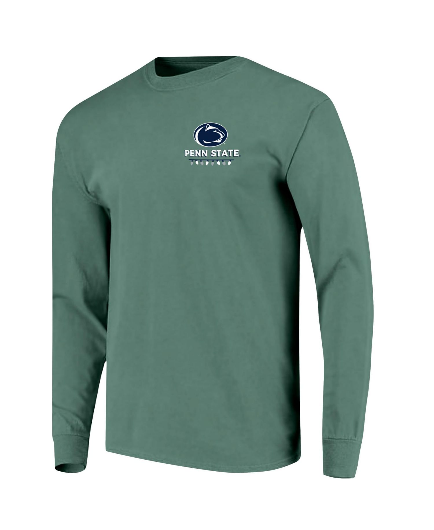 Men's Green Penn State Nittany Lions Comfort Colors Merry Christmas Tree Long Sleeve T-Shirt