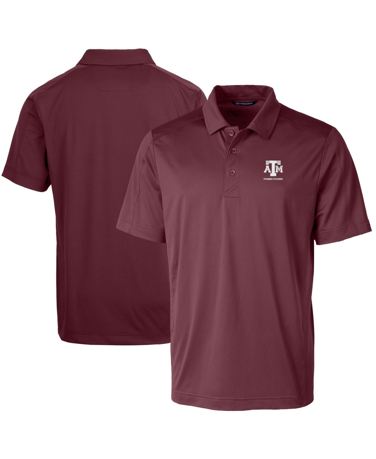 Cutter & Buck Men's Cutter Buck Maroon Texas A&M Aggies Alumni Logo Prospect Textured Stretch Polo