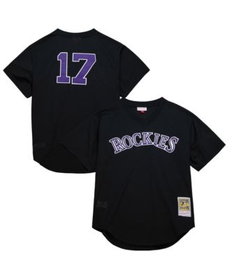 Men's Todd Helton Black Colorado Rockies Authentic Batting Practice Jersey