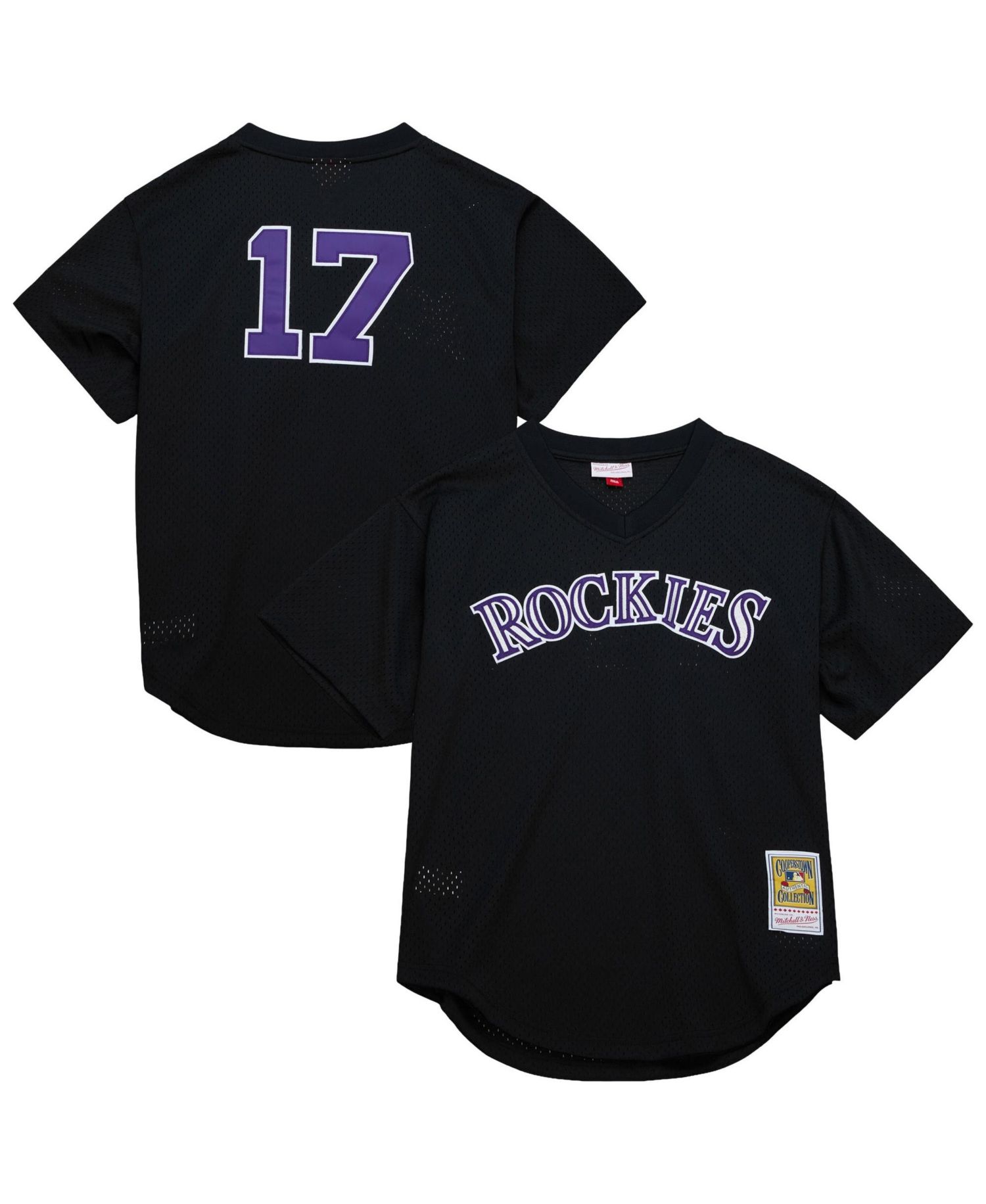 Men's Todd Helton Black Colorado Rockies Authentic Batting Practice Jersey