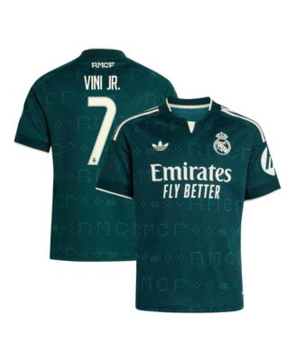 Big Boys and Girls Vini Jr. Green Real Madrid 2026/27 Away Replica Jersey