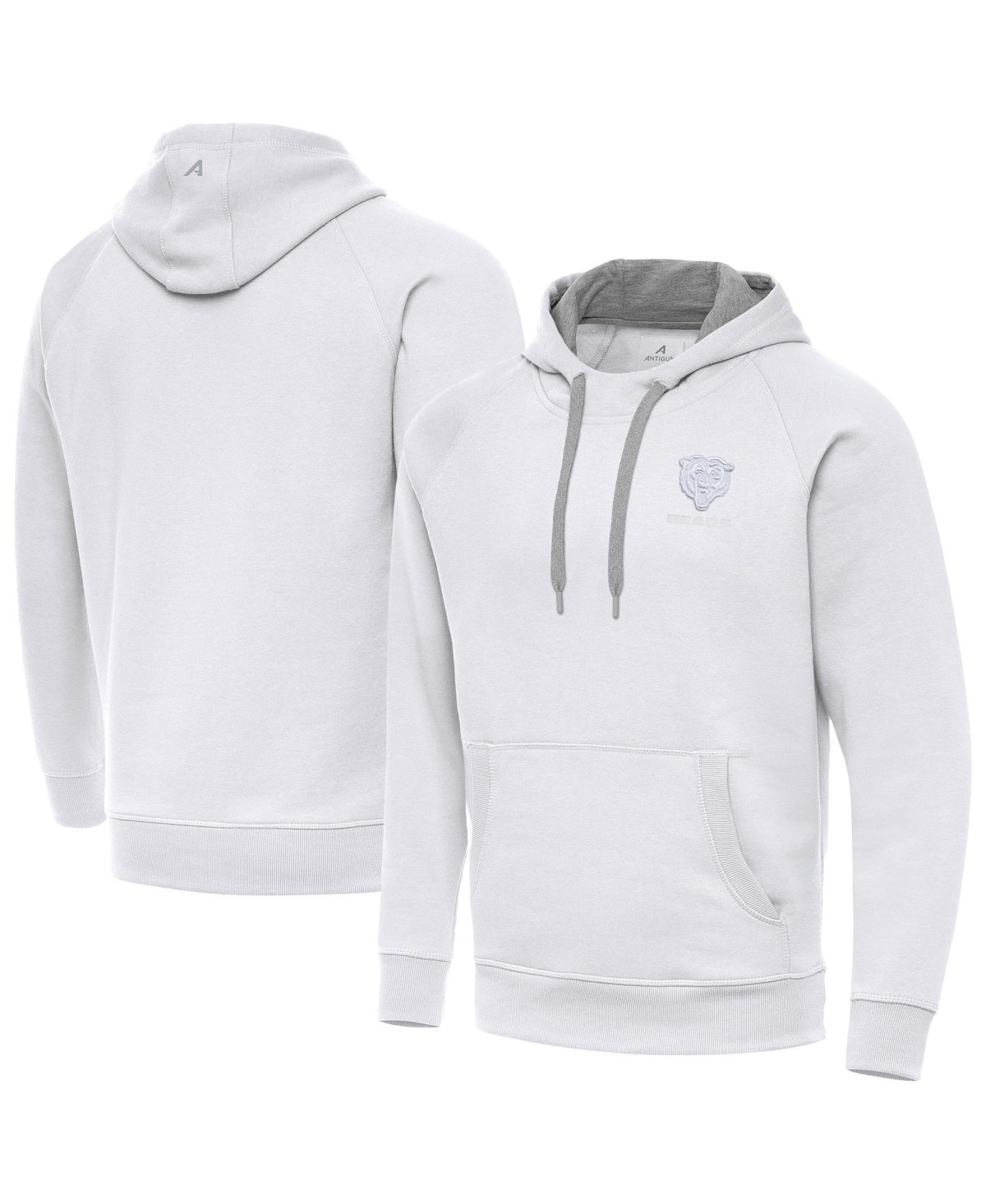 Antigua Men's White Chicago Bears Victory Pullover Hoodie