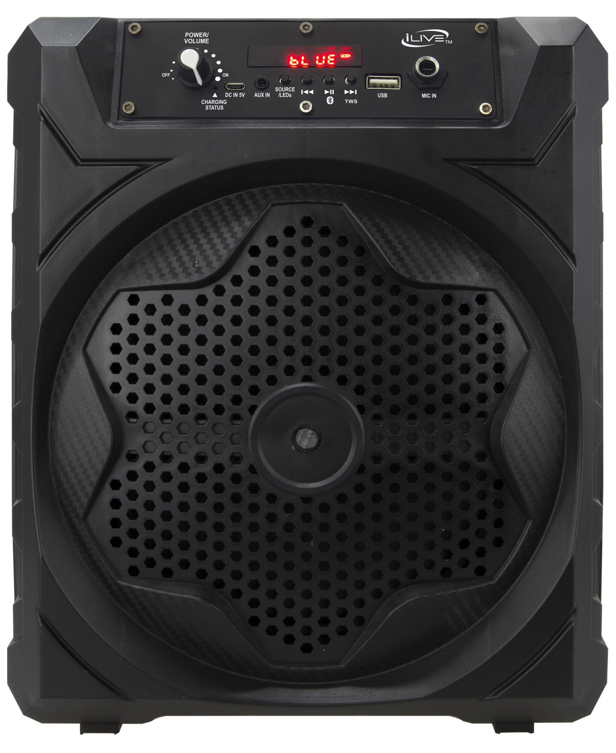 iLive ISB200B Bluetooth Wireless 8-Inch Full Range Driver Portable Speaker