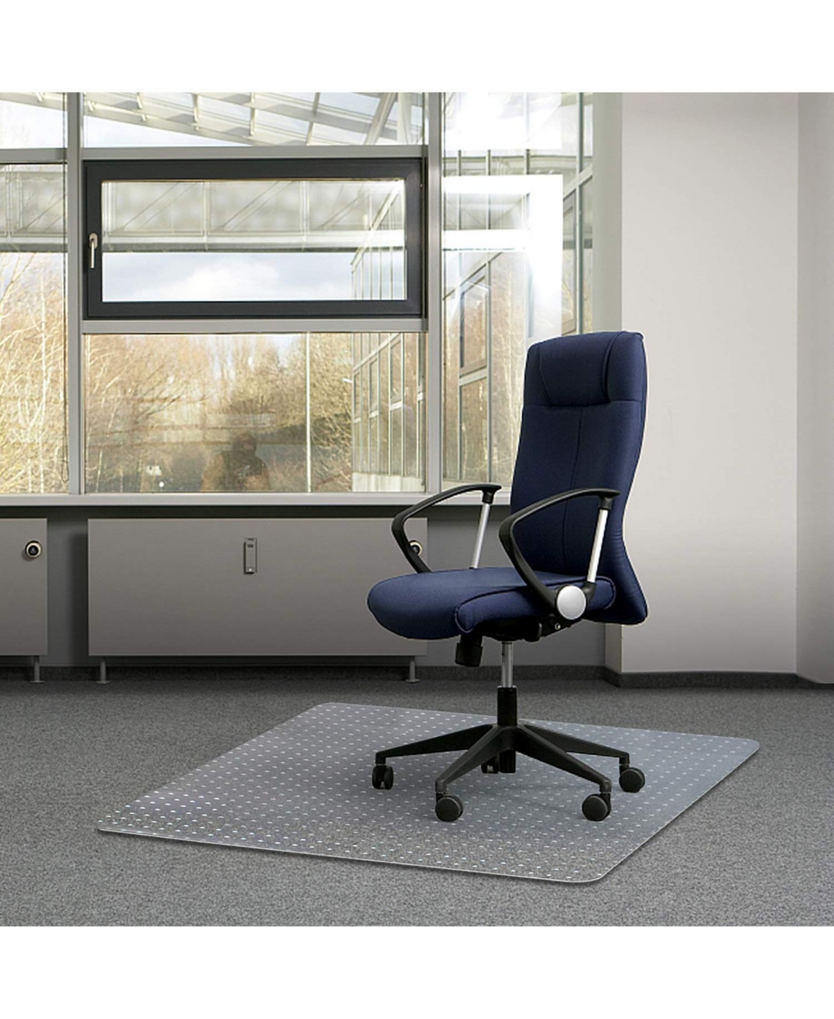 Danrong Thick Pvc Office Chair Mat For Low No Pile Carpeted Floors With Studs