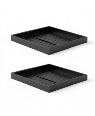 4-Pack Expandable Pull Out Cabinet Drawers with Nano Adhesive Strips