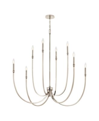 Malene 45 1/4"W Polished Nickel 8-Light Chandelier