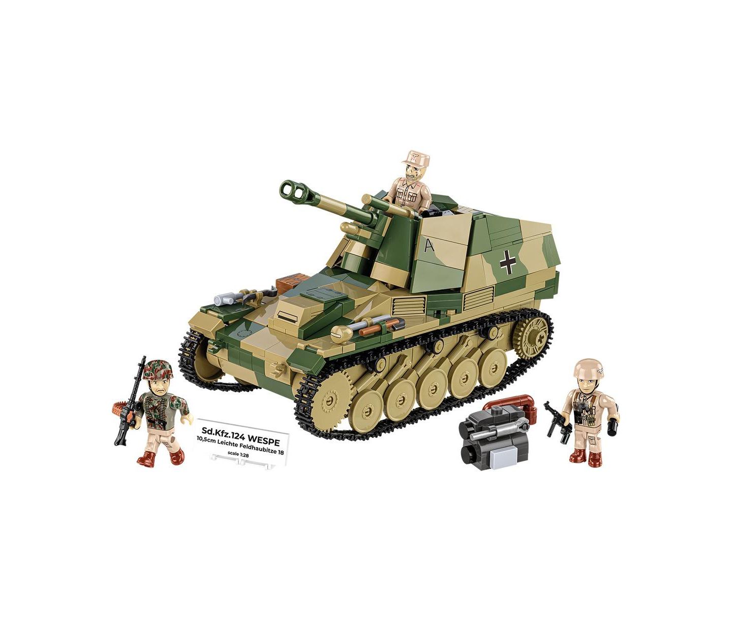 Детский конструктор COBI Historical Collection Wwii Sd.Kfz. 124 Wespe Tank Executive Edition 860-Piece Building Set, Ages 9+ — фото 3