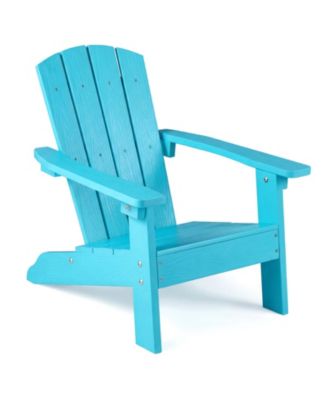 Kids Adirondack Chair with High Backrest Armrests Fire Pit Chair for Kids