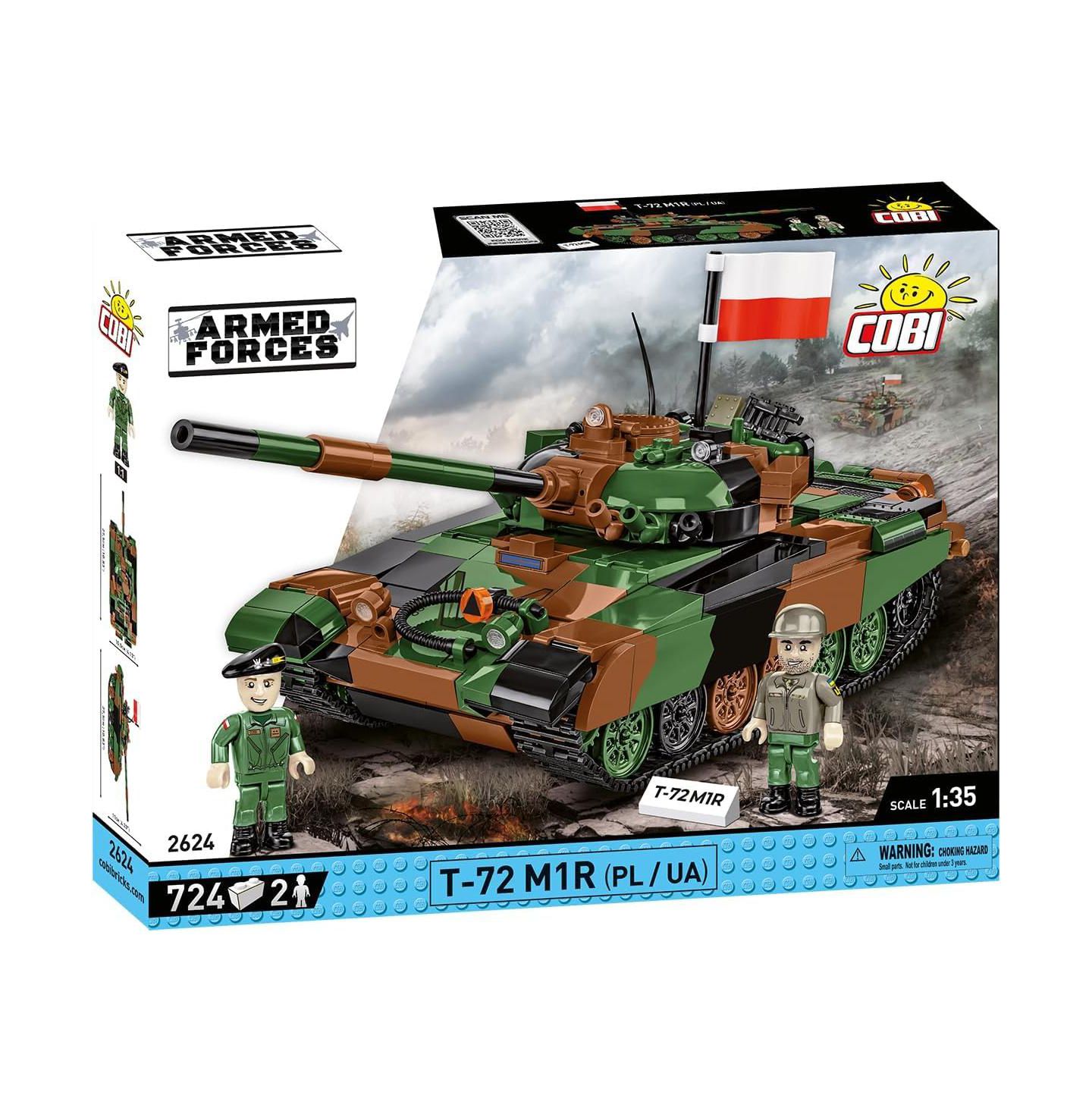 Детский конструктор COBI Armed Forces T-72 M1R Movable Rotating Turret 724-Piece Building Set, Ages 9+ — фото 2