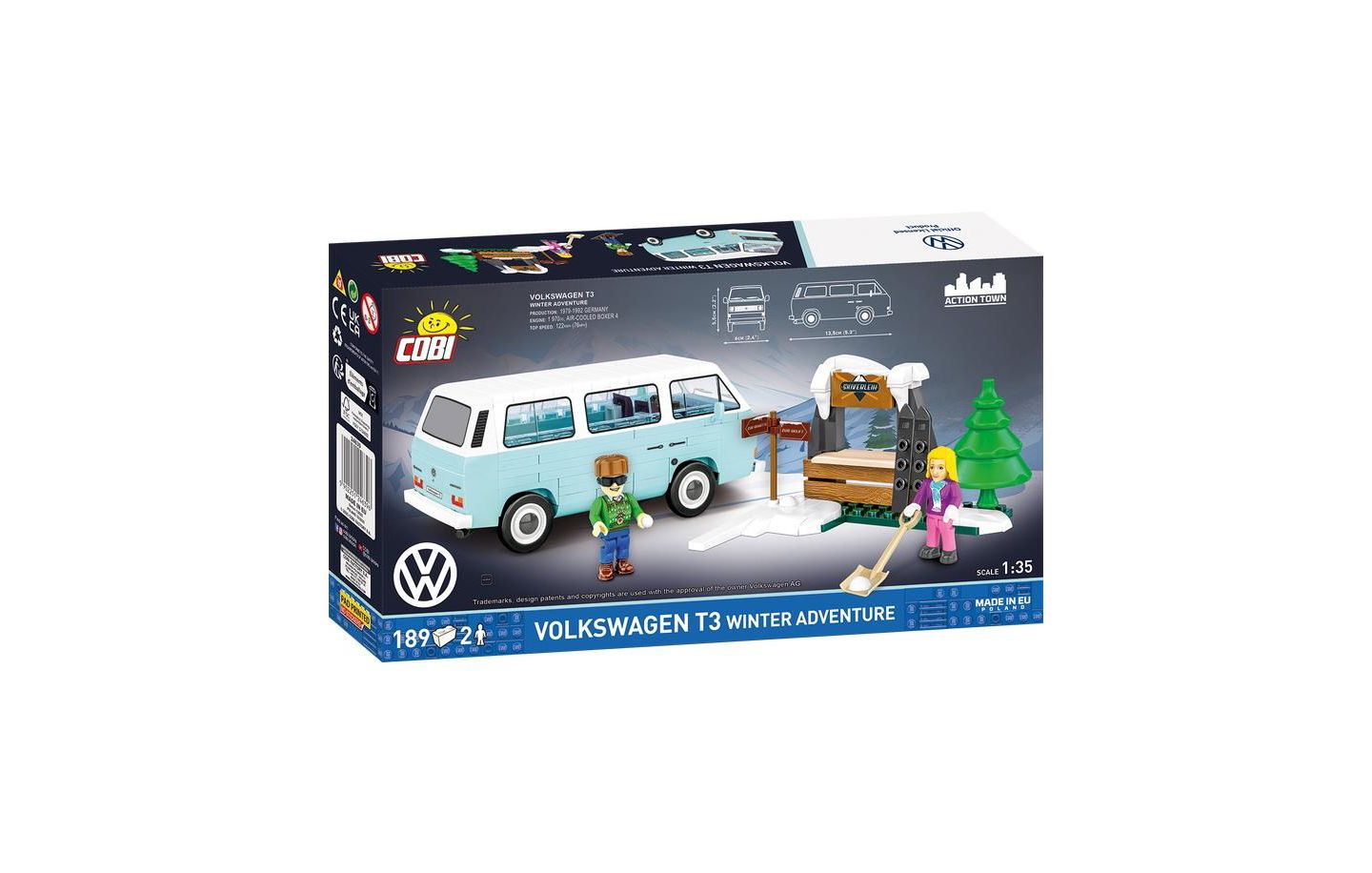 Детский конструктор COBI Winter Adventure VW T3 189-Piece Building Set, Ages 7+ — фото 2