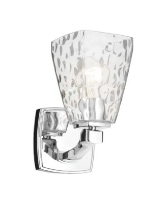 Marant Chrome Wall Sconce 1Lt with Clear Water Glass