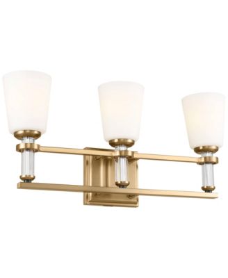 Rosalind 23 3/4"W Brushed Natural Brass 3-Light Bath Light