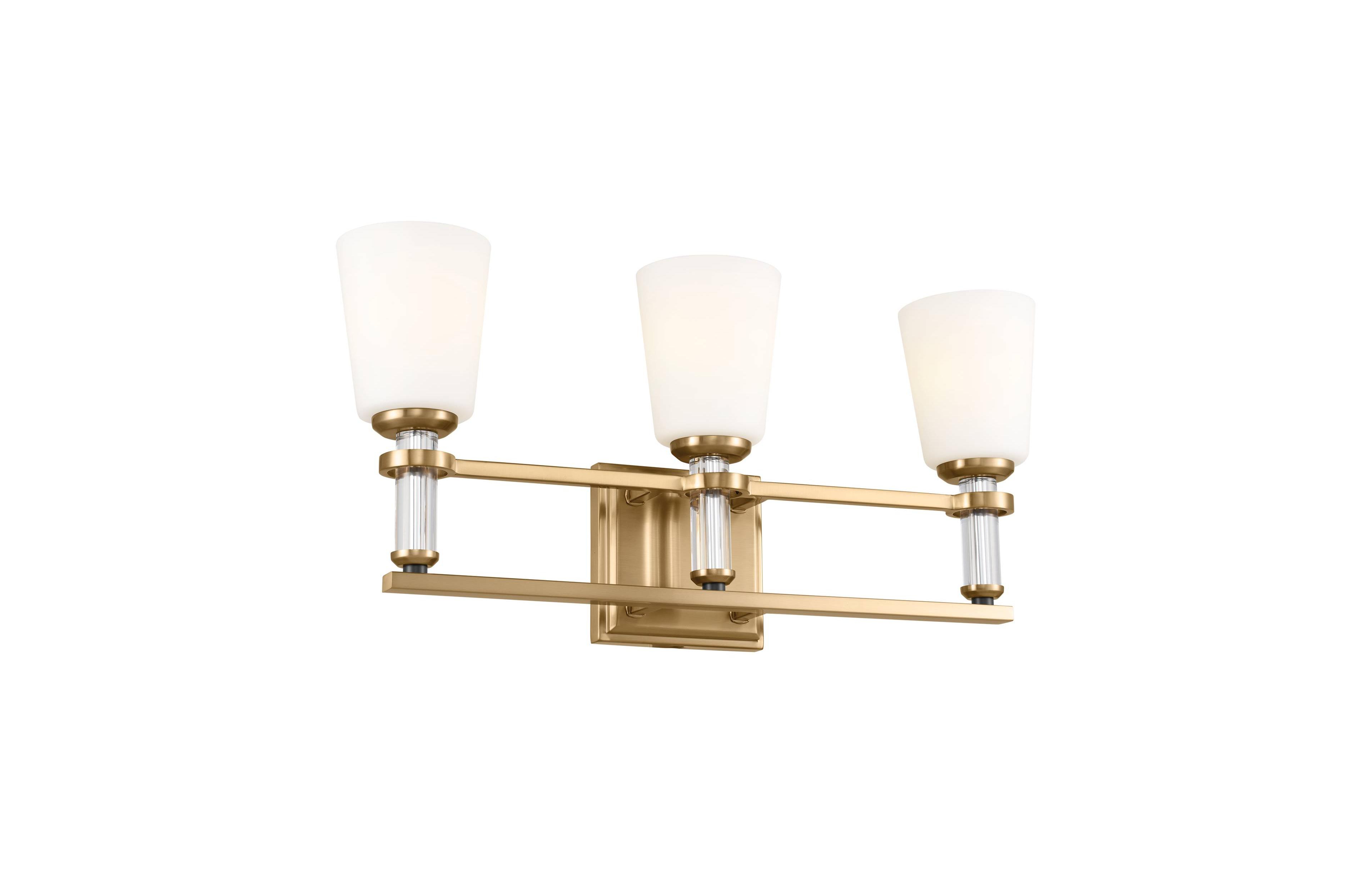 Kichler Rosalind 23 3/4"W Brushed Natural Brass 3-Light Bath Light