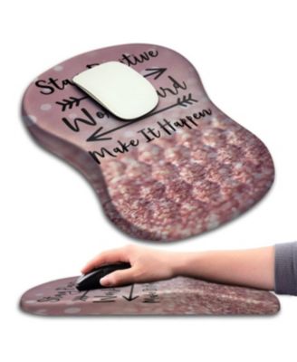 Ergonomic Wrist Support Mouse Pad, Works with Wireless, Optical, Laser, and Most Standard Mouse Types