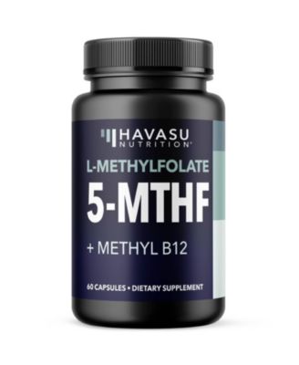 L-Methylfolate 15mg plus Methyl B12 5-MTHF Methylfolate Supplement 25,000mcg DFE Folate plus 1,000mcg Vitamin B12 60 Capsules