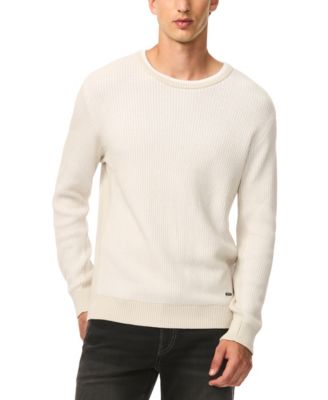 Men's Wiles Crewneck Waffle-Knit Sweater