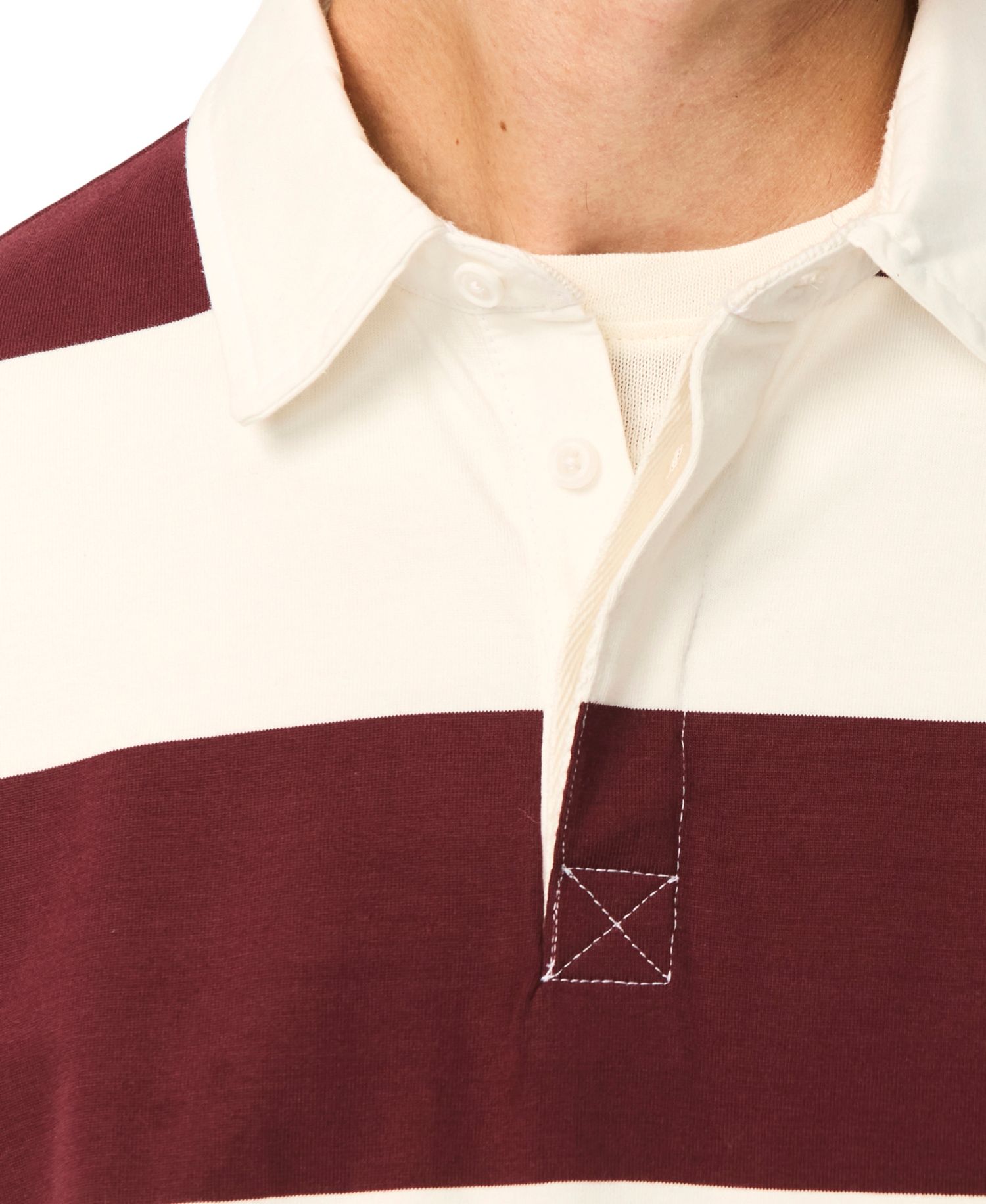 Men's Kapeo Rugby Stripe Long-Sleeve Polo Shirt