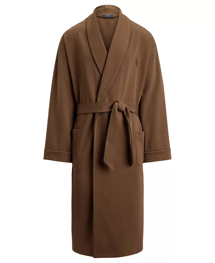 Men's Jacquard-Knit Herringbone Robe - thumbnail 3