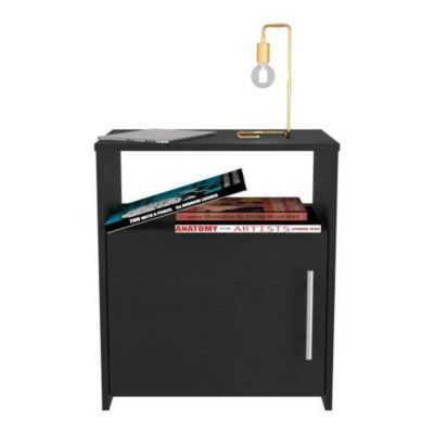 RTA Nightstand with Cabinet and Shelf
