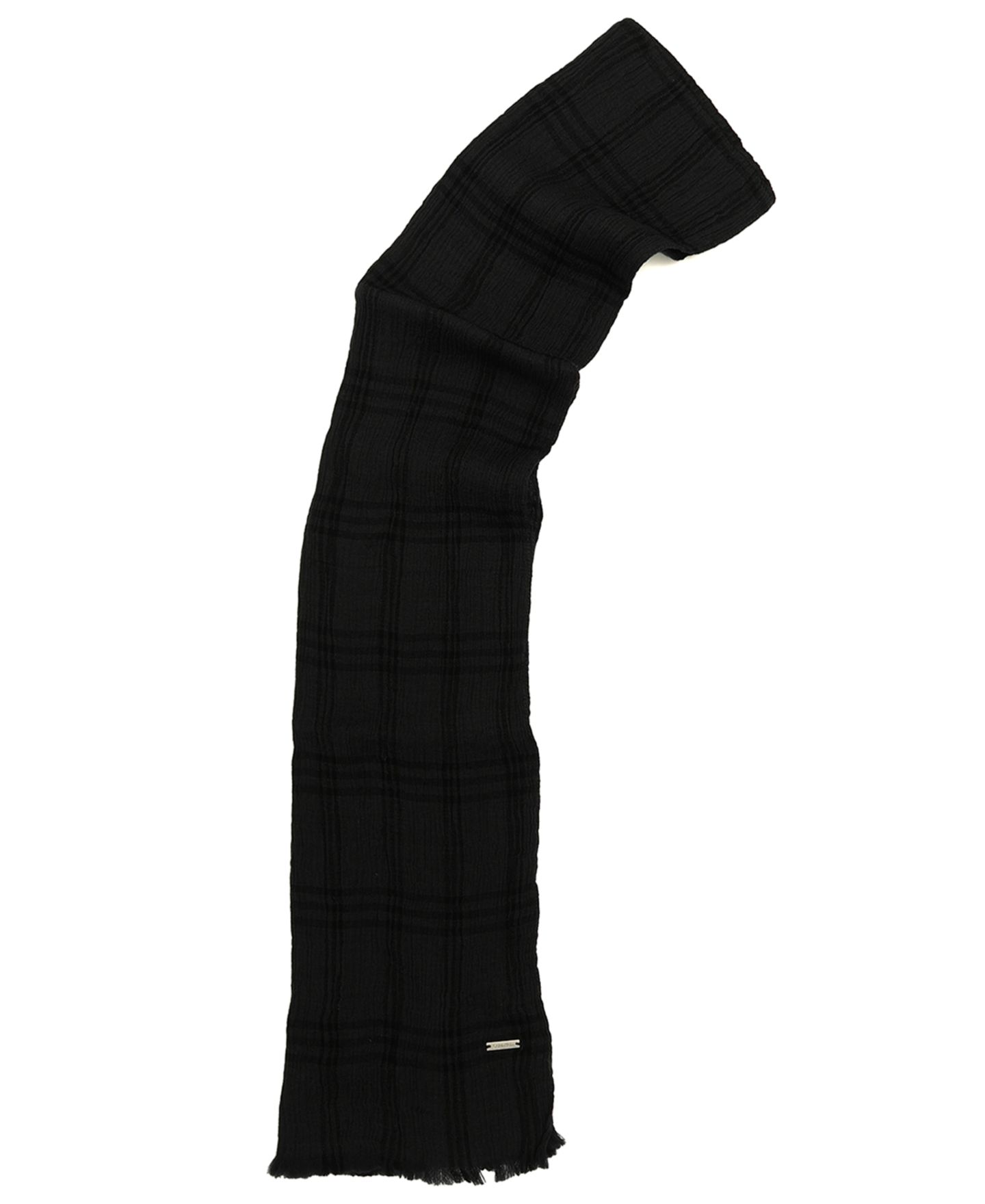 Мужской шарф Calvin Klein Crinkled Plaid Yarn Dye Wrap, 12" x 75", цвет: Графитовый меланжевый — фото 3