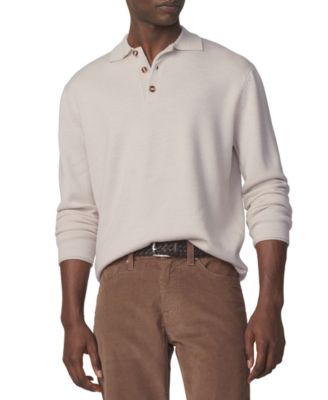 Men's Merino Wool Polo Regular-Fit Sweater