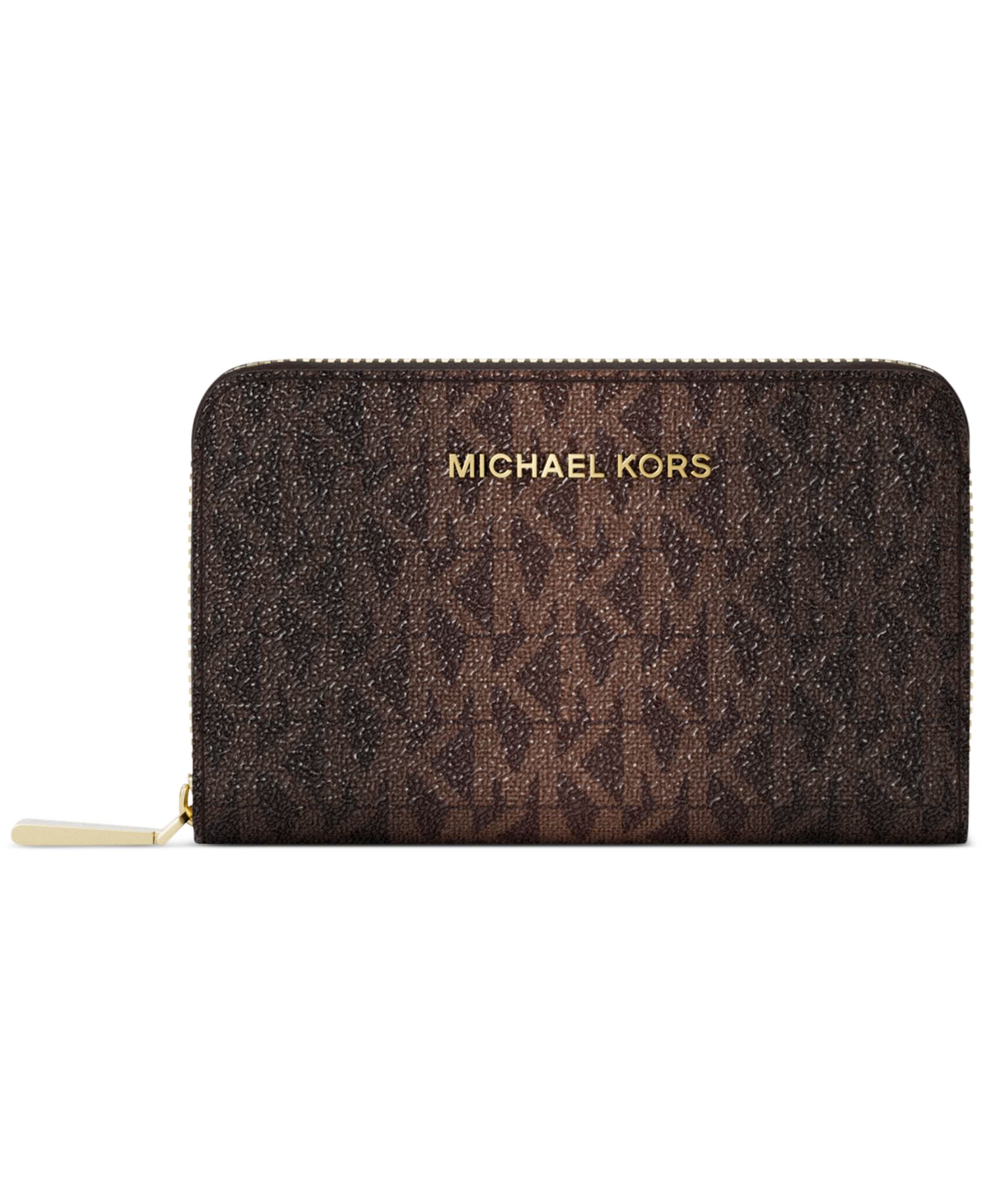 MICHAEL Jet Set Zip Around Card Case Wallet