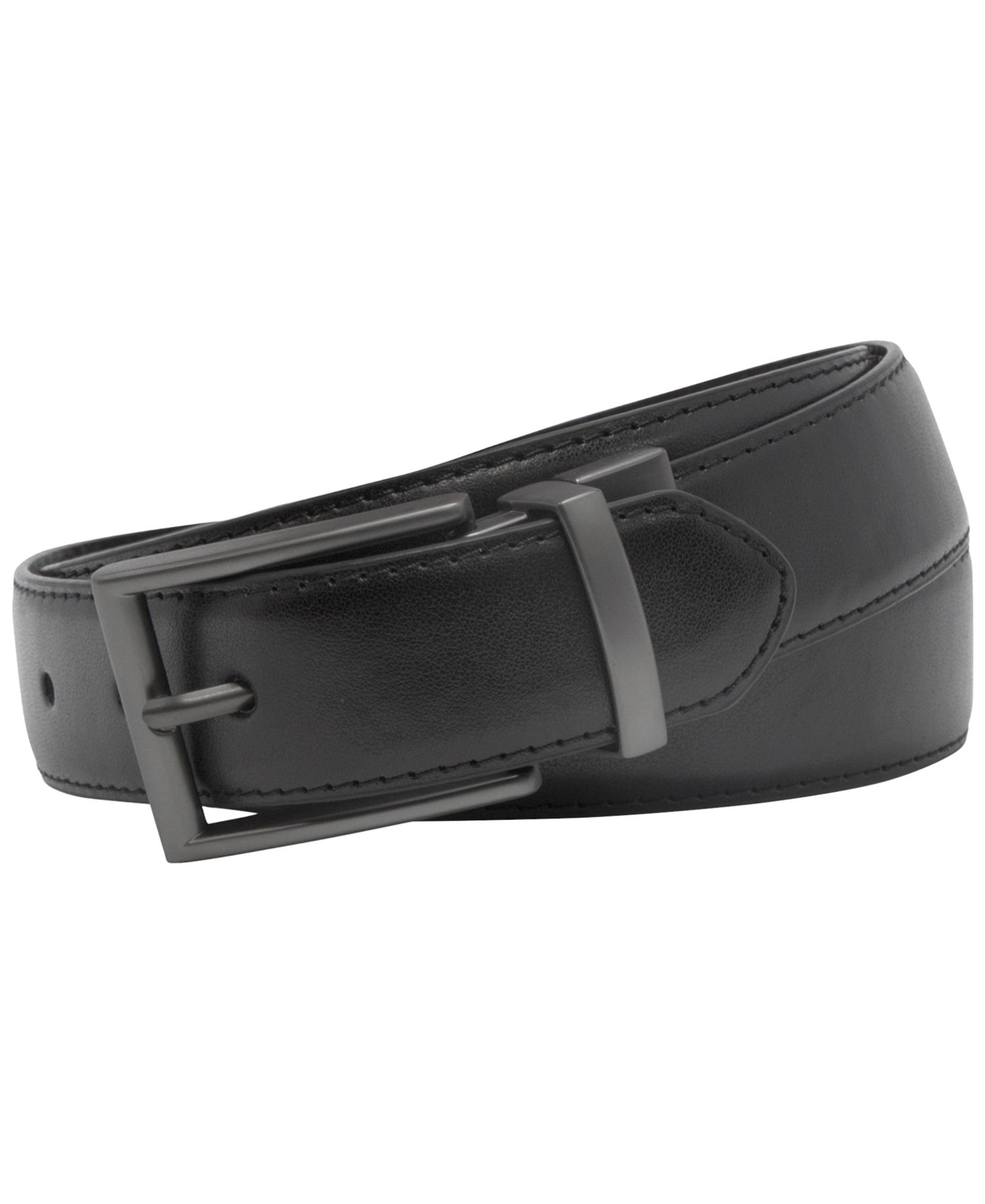 Reversible Leather-Blend Dress Belt